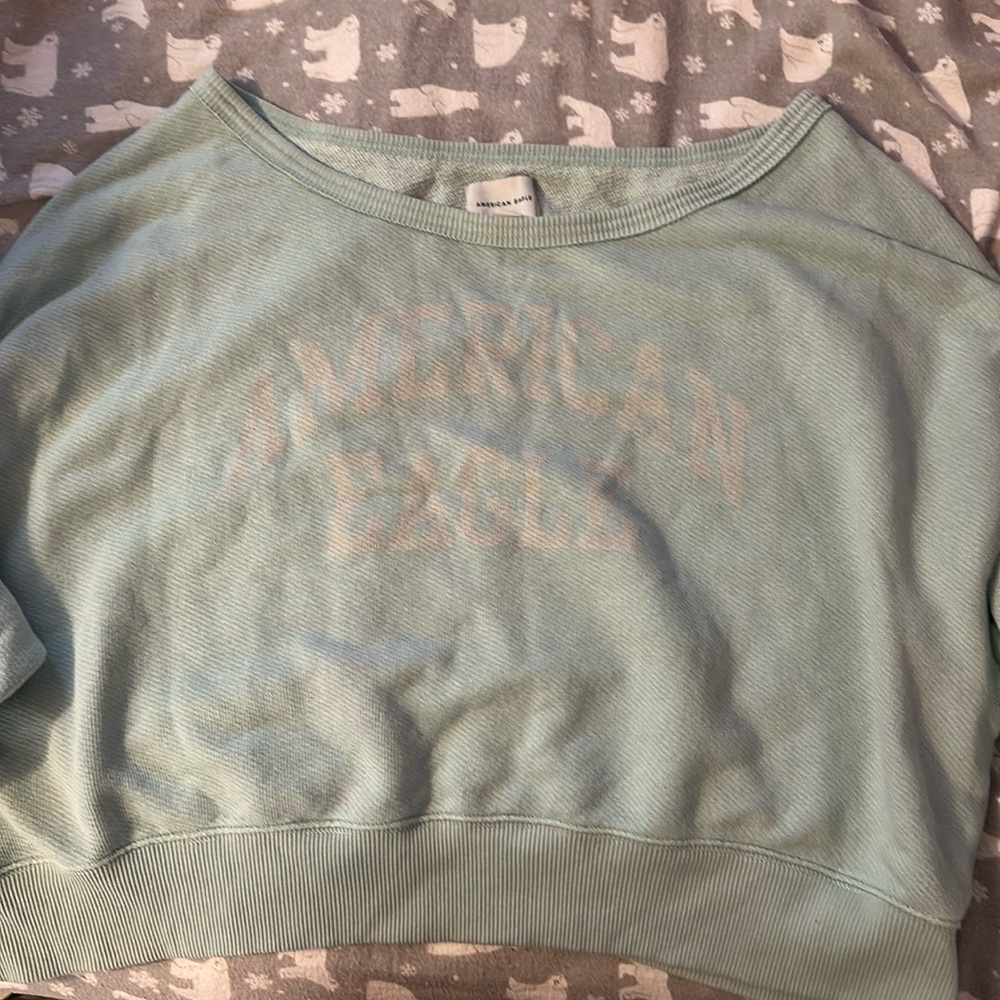Off the shoulder American eagle sweatshirt